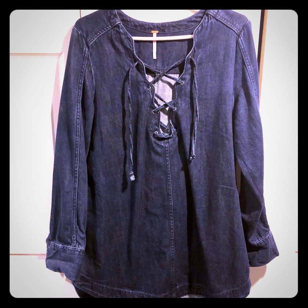 Free People denim top